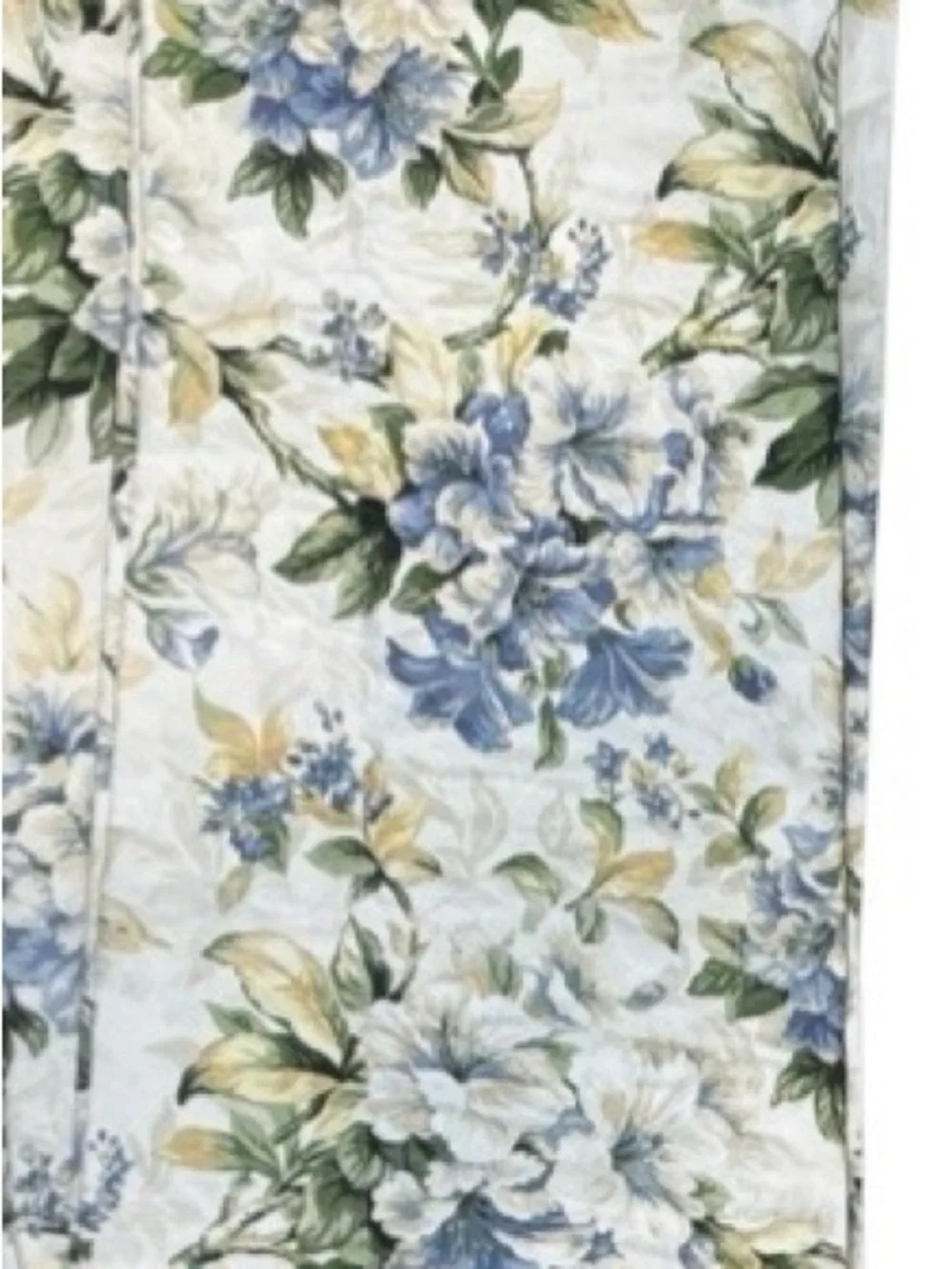 Vtg Laura Ashley Blouson Valances Set 4 85 X15 JOSEPHINE Floral cream blue green